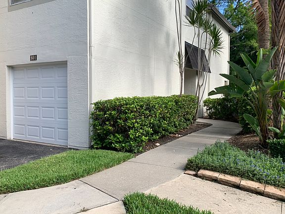 Garage door and front walk
