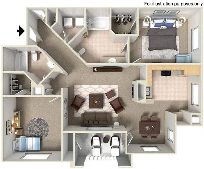 Floor plan G Presidio 1145 to 1189 SF RENOVATED