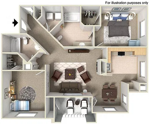 Floor plan G Presidio 1145 to 1189 SF RENOVATED