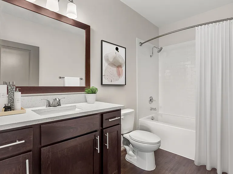 Bright and thoughtfully-designed bathrooms made for daily ease.