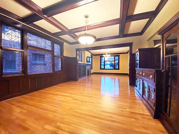 Boxed-Beam Ceiling, Leaded Glass Windows