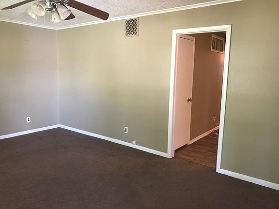 Front living room into dining area.