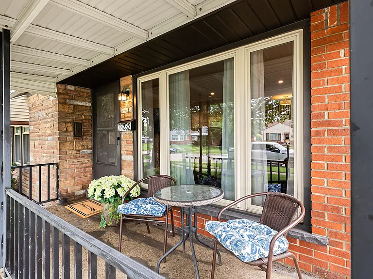 The porch is a great place to read a book, people-watch, or just enjoy the peace and quiet.