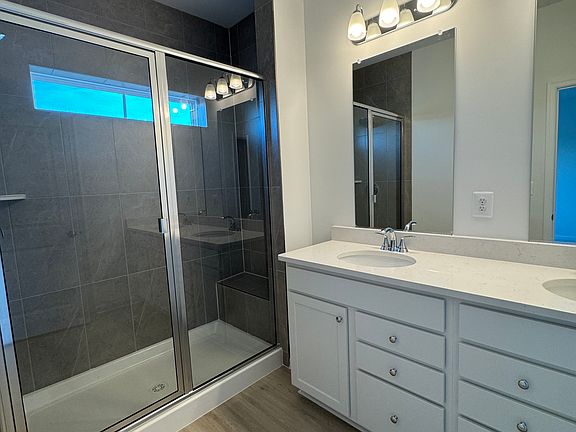 Master bath with double vanity