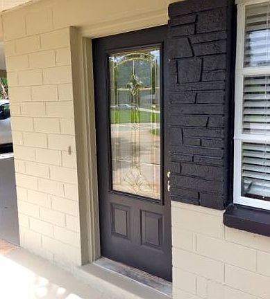 Leaded glass front door!
