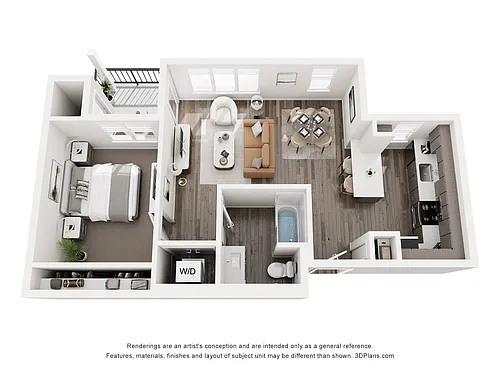 Floor plan 1X1 - A1
