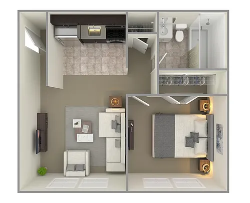 Floor plan 1 Bedroom Jr