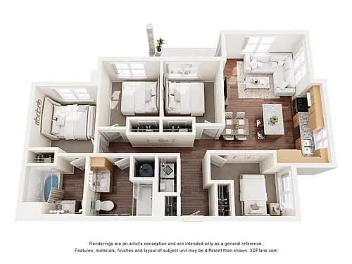 Floor plan 4AA (Wheelchair Accessible)