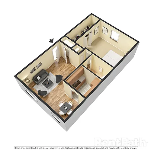 Floor plan One Bedroom