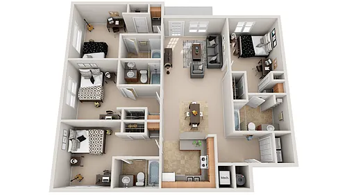 Floor plan Addison Furnished