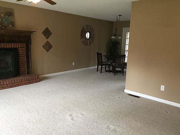 Living room with fireplace