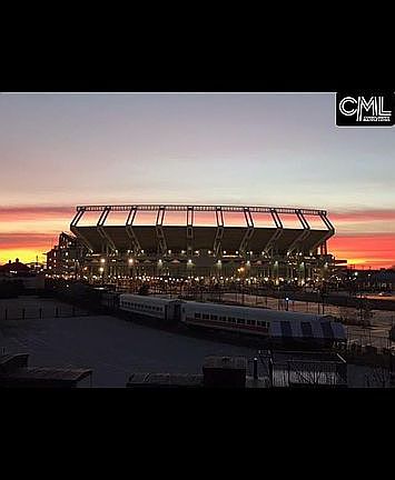 Sunset over Williams Brice
