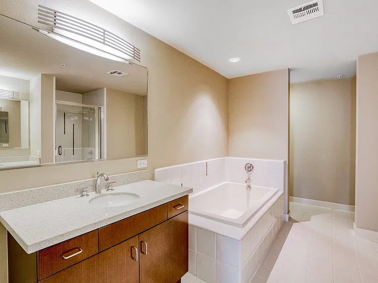 Bathrooms are complete with oversized tubs
