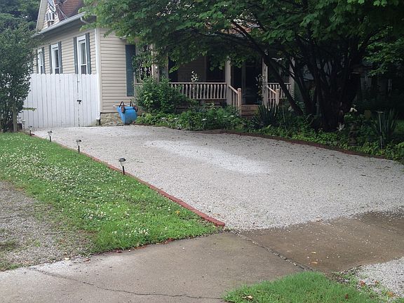 Newly resurfaced driveway