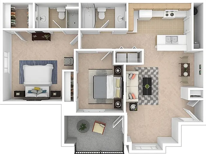 2 bed 2 bed