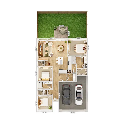 Floor plan Elevate 3 x 2 B