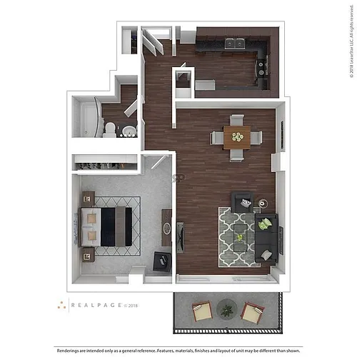 Floor plan One Bedroom One Bathroom