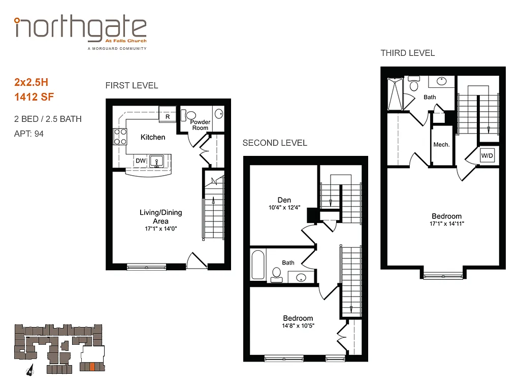 Floor plan 2x2.5H Townhouse