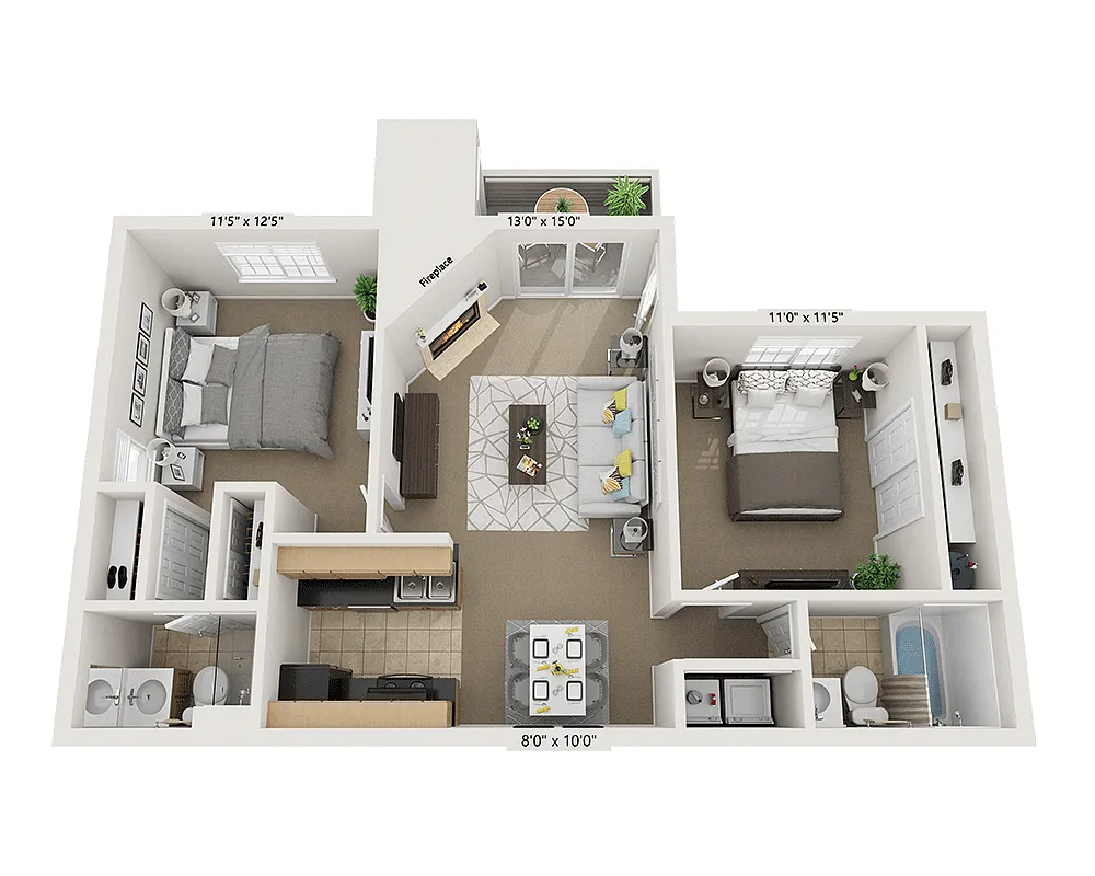 Floor plan Plan B2B