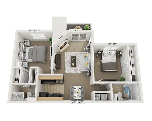 Floor plan Plan B2B
