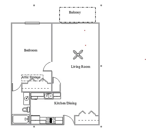 Floor plan 1 bedroom