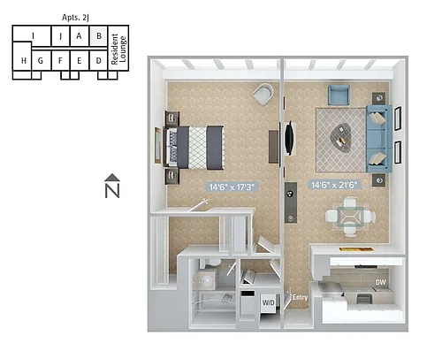 Floor plan A14-850SF-2J