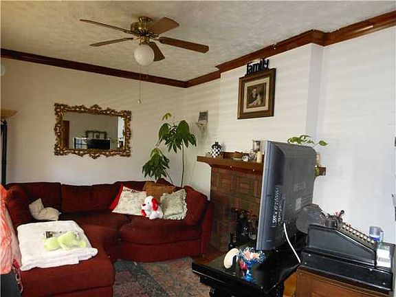 living room with fireplace