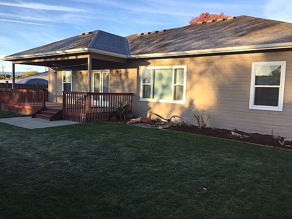 back yard and house
