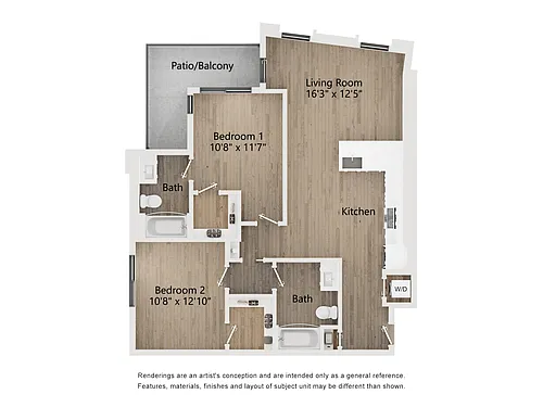 Floor plan 2 BR TYPE F