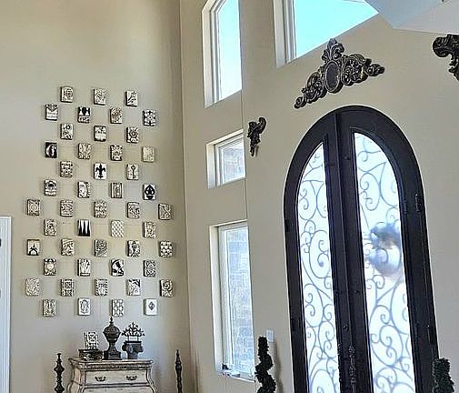 11 ft Iron door in entry way