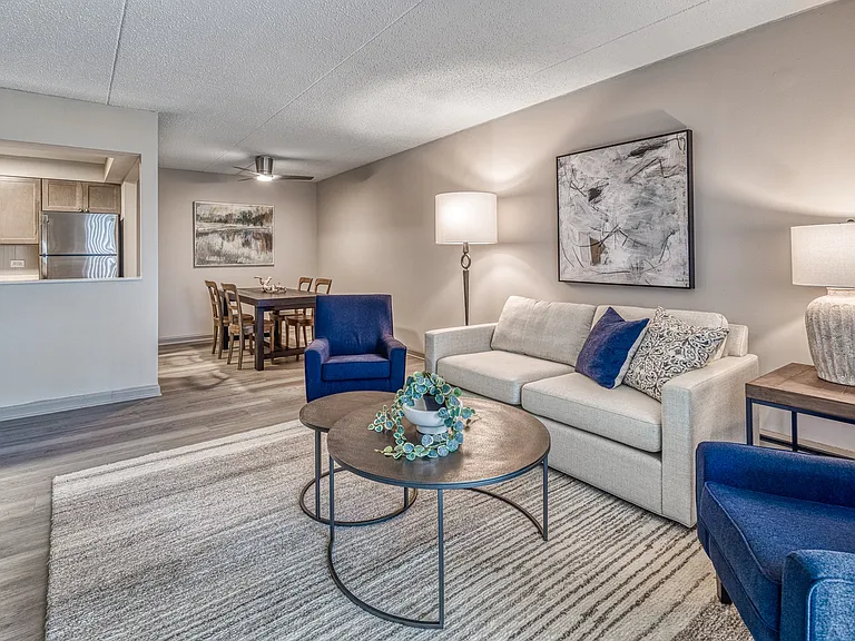 Renovated 1 Bedroom Tower Scene Living Room