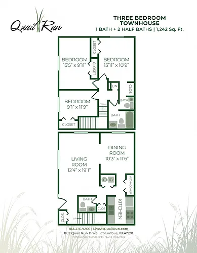 Floor plan 3 Bedroom Town House