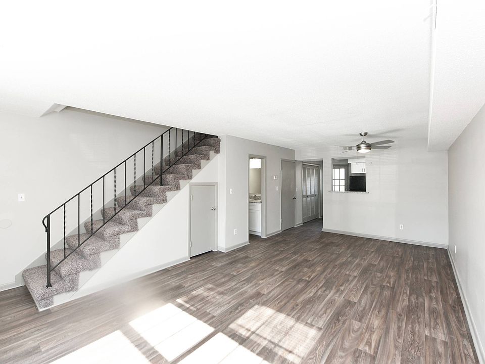 Living Room with Hardwood Style Flooring