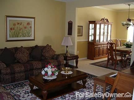 Living room and dining room
