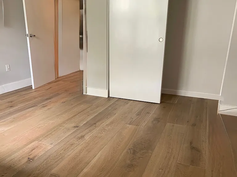 Downstairs guest with large closet.
