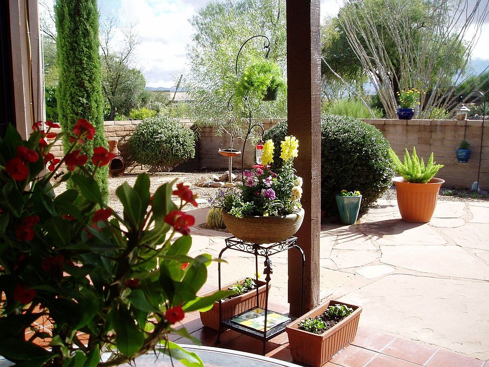View from covered patio