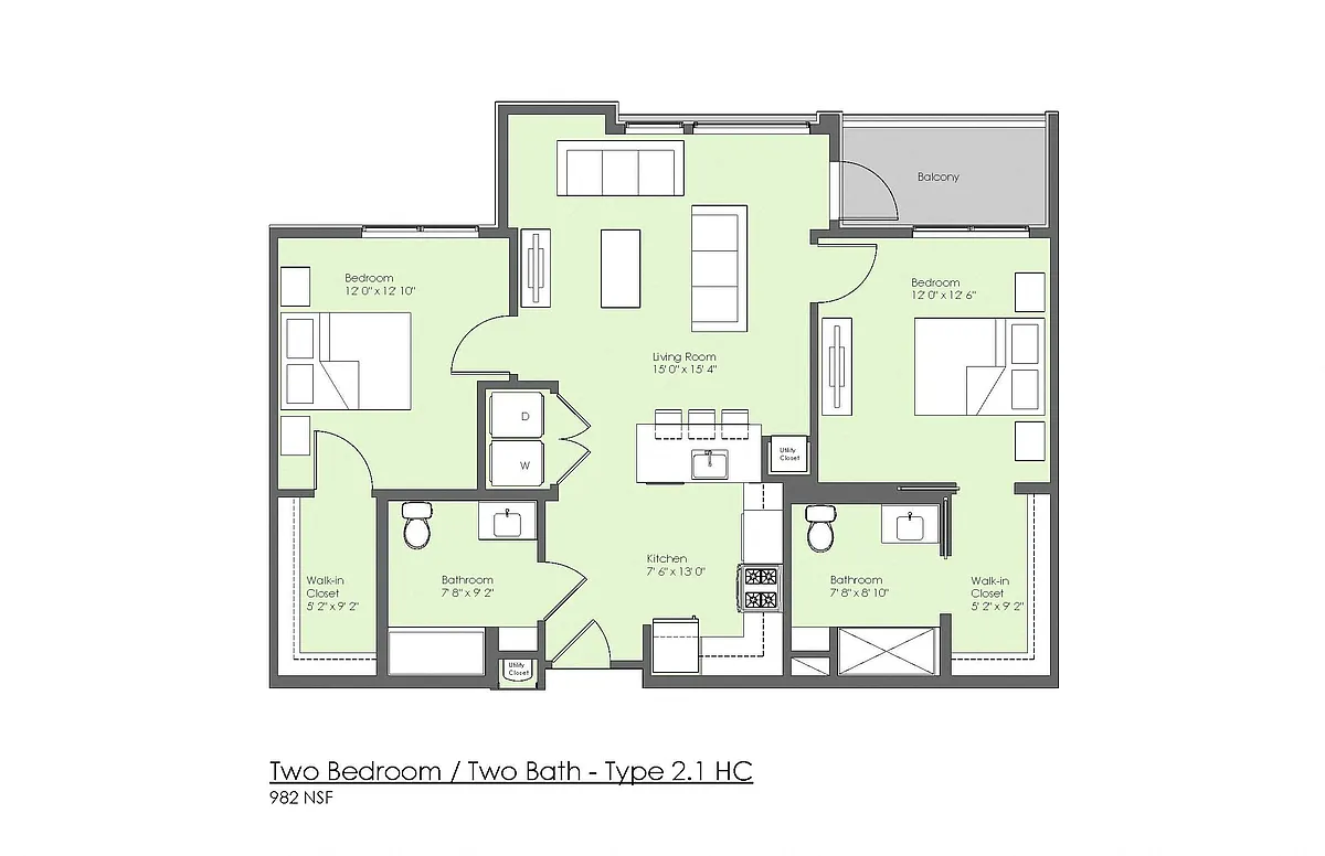 Floor plan Two bedroom