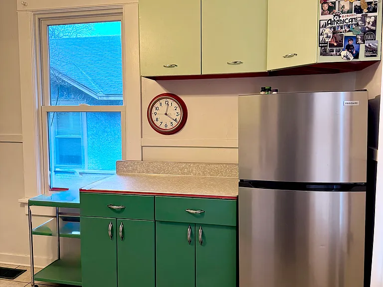 Retro Kitchen, new stainless steel fridge 2024