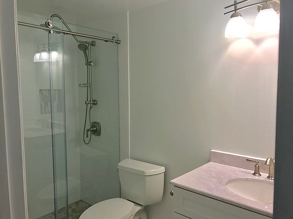 bathroom and walking shower