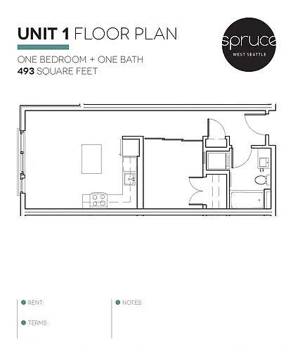 Floor plan 1X1 - 1