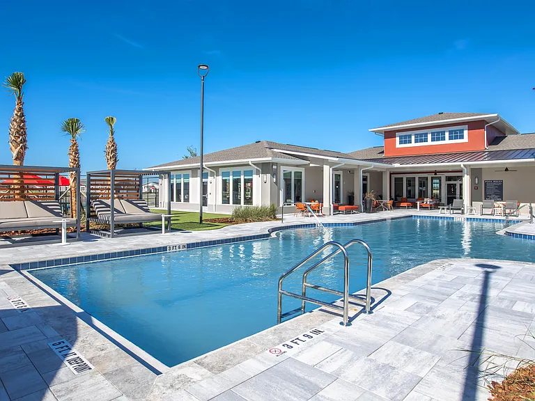 Beach Entry Pool with Lap Lanes