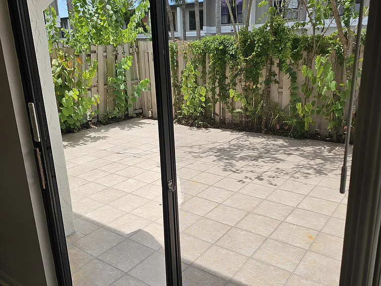 Large fenced in patio area