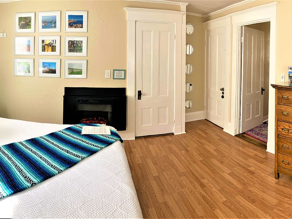 Door to Second bedroom open/Fireplace