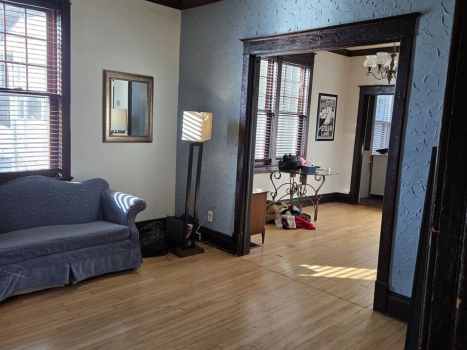 view of living room from front entryway