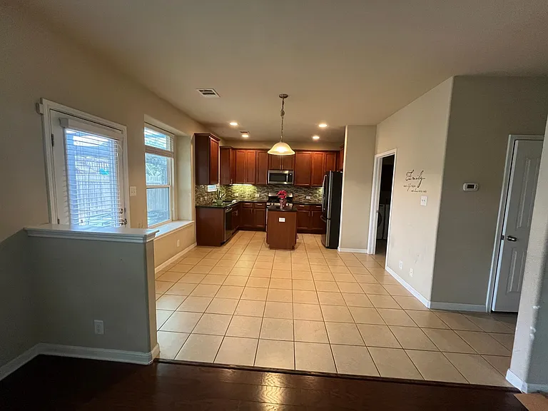 Kitchen view from living room