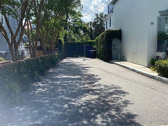 View of private driveway leading to residence.