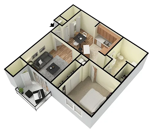 Floor plan 1 X 1
