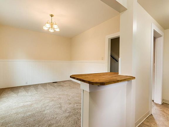 View from kitchen into living room