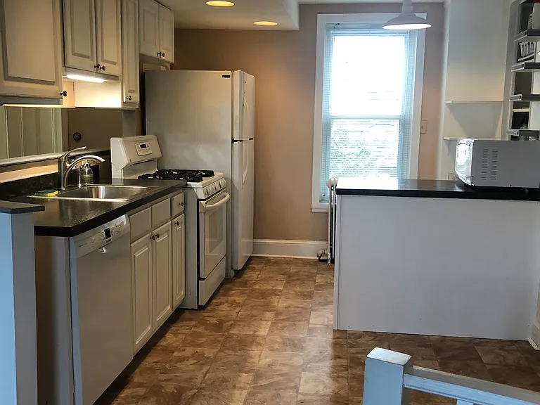 Raised kitchen area