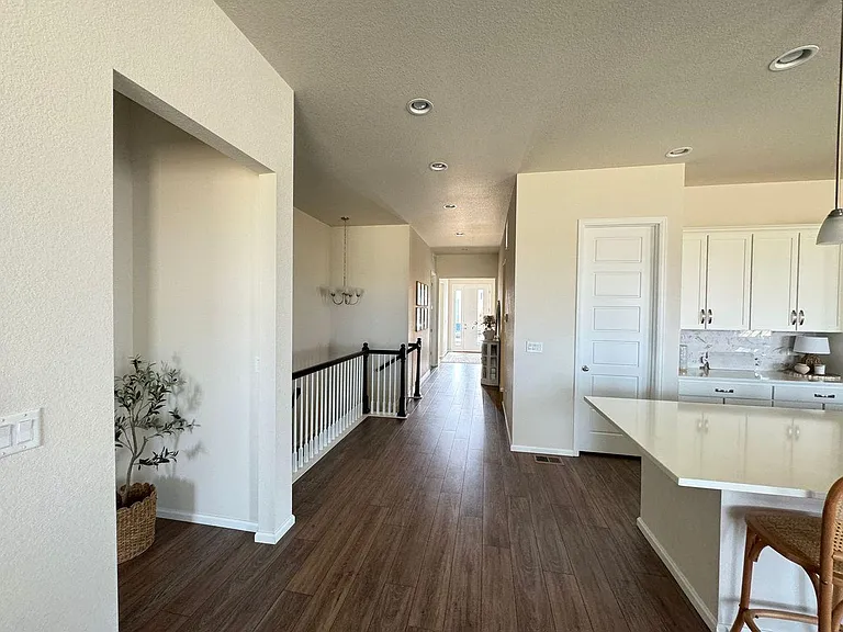 Kitchen and Hallway to Entry